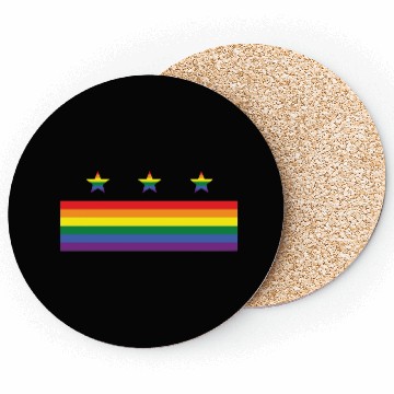 Discover Washington DC Gay Pride Parade Rainbow Flag Coasters