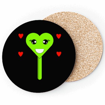 Discover Cuttie Green Lollipop Coasters