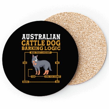 Discover Blue Heeler Australian Barking Logic Cattle Dog Coasters