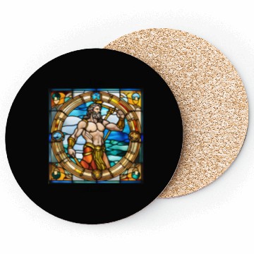 Discover "Poseidon" church window design Coasters