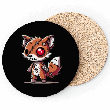 Discover scary zombie fox for Halloween fun Coasters