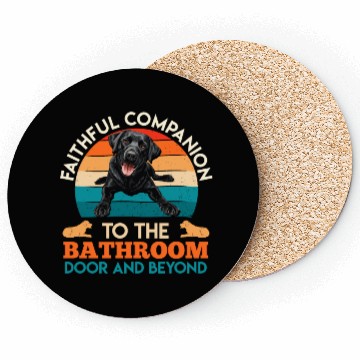 Discover Labrador FAITHFUL COMPANION to Bathroom Door Coasters