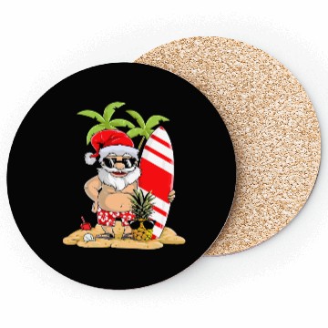 Discover Santa Funny Christmas In July Coasters