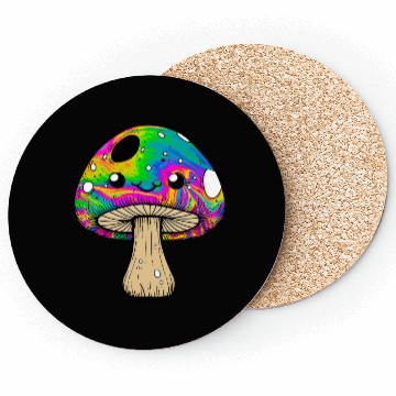 Discover psychedelic Kawaii Mushroon Coasters