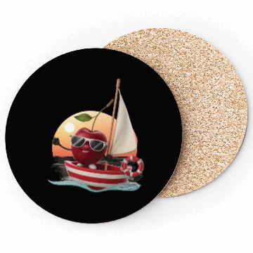 Discover Fruit Boating Cherry Coasters