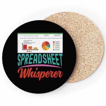 Discover Spreadsheet Whisperer Funny Accounting Bookkeeper Coasters