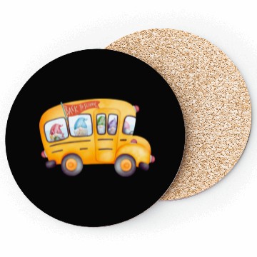 Discover Back to School Collection: School Bus Coasters