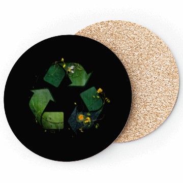 Discover recycling icon Coasters
