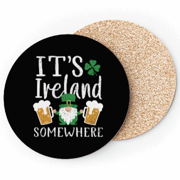 Discover Its Ireland Somewhere Irish Gnome St Patrick's Day Coasters