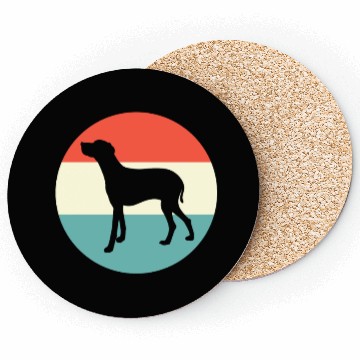 Discover Retro Weimaraner Dog Silhouette Coasters