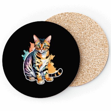 Discover Leopard Cat Watercolor Coasters