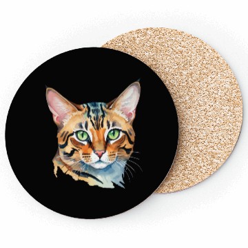 Discover Leopard Cat Watercolor Coasters
