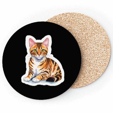 Discover Leopard Cat Watercolor Coasters