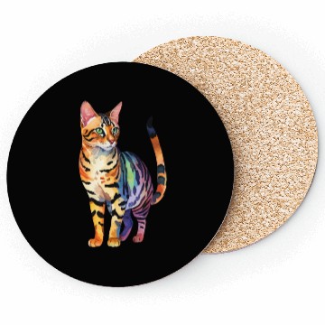 Discover Leopard Cat Watercolor Coasters