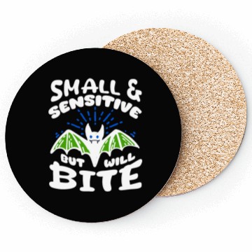 Discover Bat Halloween Outfit Small Sensitive But Will Bite Coasters