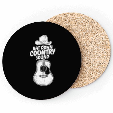 Discover Hat Down, Country Sound Cowboy Music Coasters