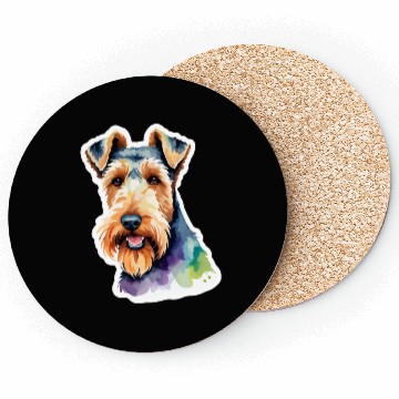 Discover Airedale Terrier Watercolor Coasters