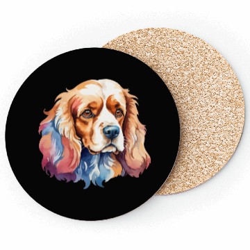 Discover American Cocker Spaniel Watercolor Coasters