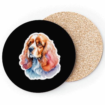Discover American Cocker Spaniel Watercolor Coasters