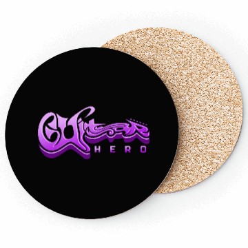 Discover Guitar Hero - Typography Design Coasters