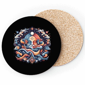 Discover Cosmic Harmony Abstract Art Coasters