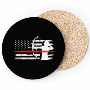 Discover America USA Flag Archery Coasters