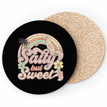 Discover Salty but Sweet - Retro Summer Design Coasters