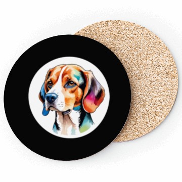 Discover Beagle Watercolor Coasters