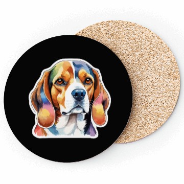 Discover Beagle Watercolor Coasters