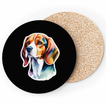 Discover Beagle Watercolor Coasters
