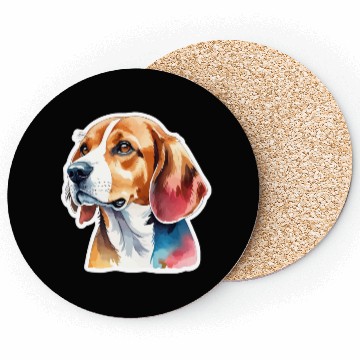Discover Beagle Watercolor Coasters