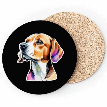 Discover Beagle Watercolor Coasters