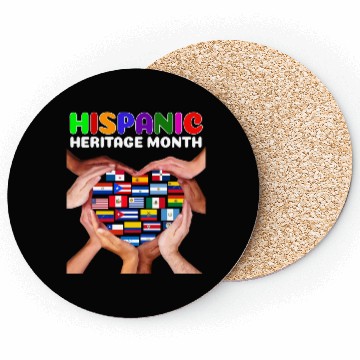Discover Hispanic Heritage Month All Countries Heart Hands Coasters