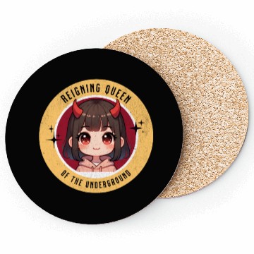 Discover Queen of underground mean girl cute kawaii design Coasters