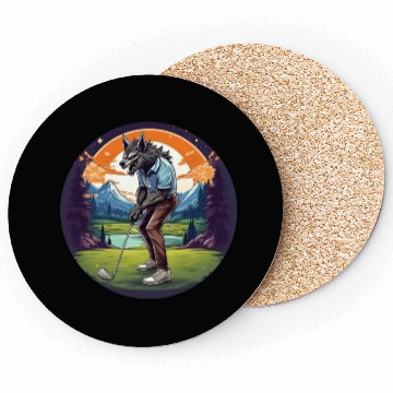 Discover Scary Halloween Party Costume Werewolf Golf Coasters