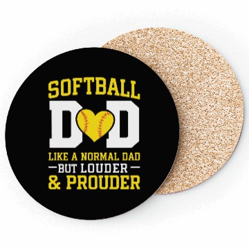 Discover Prouder Softball Dad Funny Daddy Father's Day Coasters