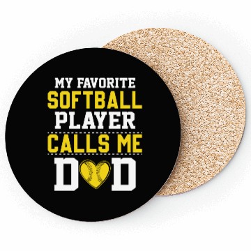Discover Softball Dad Funny Daddy Father's Day Coasters