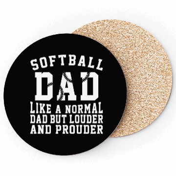 Discover Prouder Softball Dad Funny Daddy Father's Day Coasters