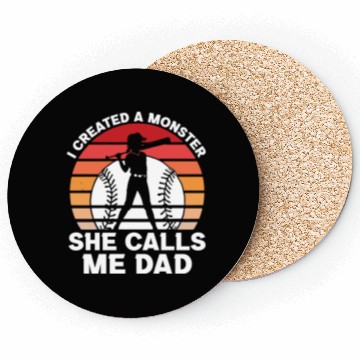 Discover Calls Me Softball Dad Funny Daddy Father's Day Coasters