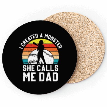 Discover Calls Me Softball Dad Funny Daddy Father's Day Coasters