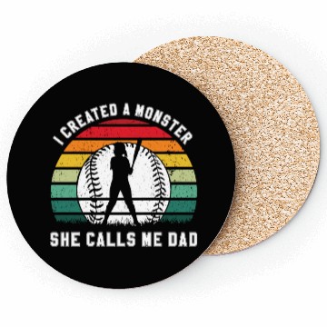 Discover Calls Me Softball Dad Funny Daddy Father's Day Coasters