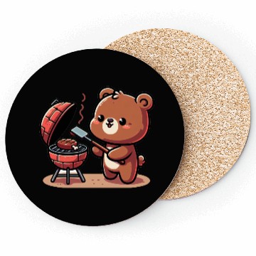 Discover Cute BBQ Bear Coasters