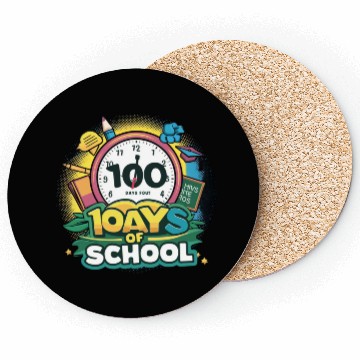 Discover 100 Days of School Coasters Design