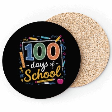 Discover 100 Days of School Coasters Design