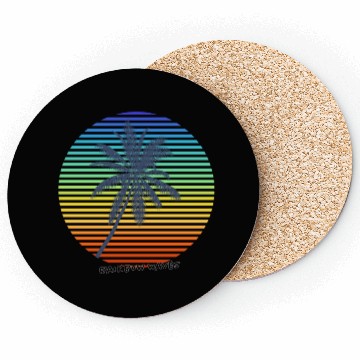 Discover Summer Rainbow Palm Coasters