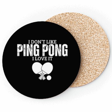 Discover I Love Ping Pong Funny Ping Pong Player Coasters