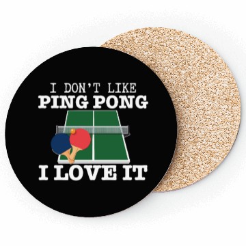 Discover I Love Ping Pong Funny Ping Pong Player Coasters