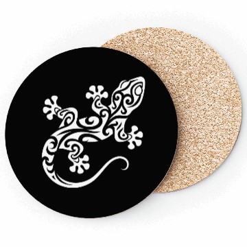 Discover Cute Little Gecko In T Tattoo Style Coasters