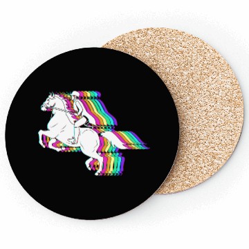 Discover Colorful Horse Equestrian Jockey Horse Racing Coasters