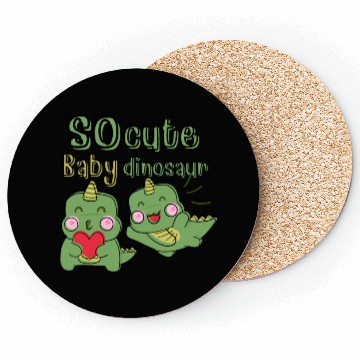 Discover little green dinosaur Coasters